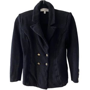 HP! 🎉❤️ Vintage St. John Collection Black Knit Double Breasted Blazer
